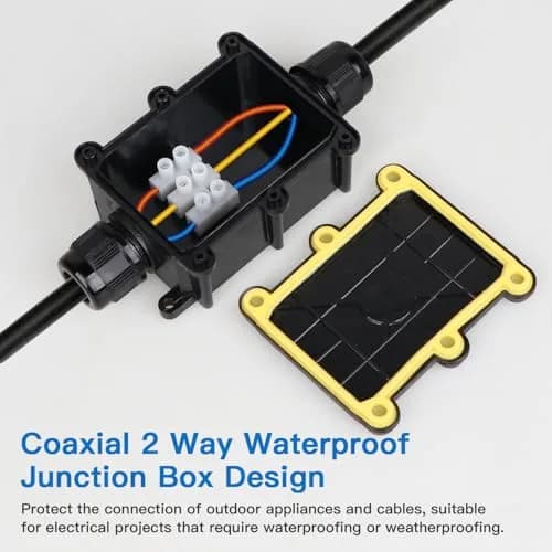 Helunsi IP68 Waterproof External Junction Box 2 Pack | 450V 24A Outdoor Wiring Connector thumbnail 8