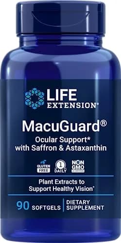 Life Extension MacuGuard Ocular Support 90 softgels with Saffron & Astaxanthin | Eye Vitamins for Vision Support thumbnail 1