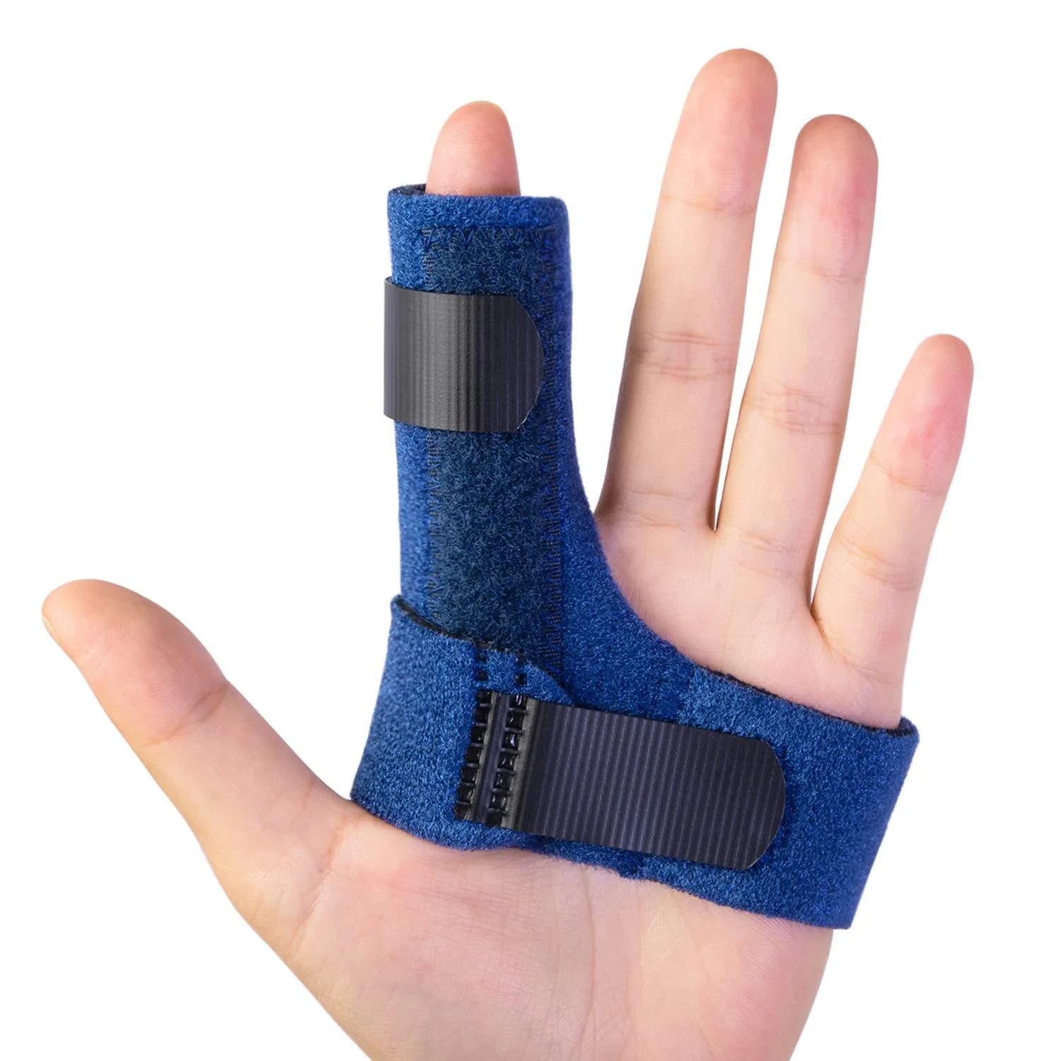 Sumifun Finger Splint Brace for Left/Right Hand, Arthritis Pain Relief, Trigger Finger Immobilizer with 2 Gel Sleeves (Palm Size 6.2-9 inches) — Left