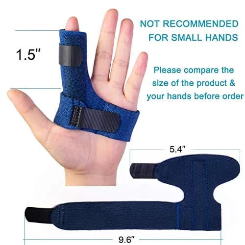 Sumifun Trigger Finger Splint with 2 Gel Sleeves for Left Hand | Adjustable Aluminum Finger Brace for Sprains, Tendonitis, Arthritis Pain Relief (1 Count) thumbnail 5