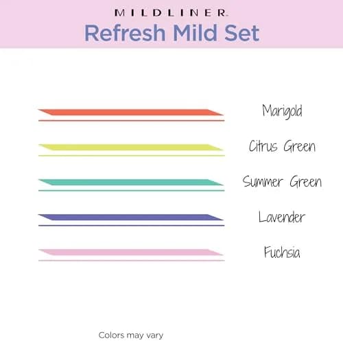 Zebra Pen Mildliner Refresh Colors Dual Tip Highlighter Set (5-Pack) | Smooth Ink Flow thumbnail 3