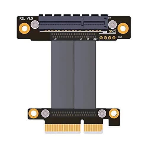 ADT-LINK PCIe 3.0 x4 Extension Cable 5cm | 32Gbps PCI Express Riser Card Vertical thumbnail 1