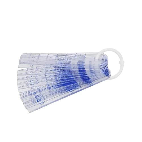 Rannb Plastic Feeler Gauge 0.05mm to 2mm Metric Gap Measuring Tool 20 Leaf | Precision Measurement for Slots and Holes thumbnail 4