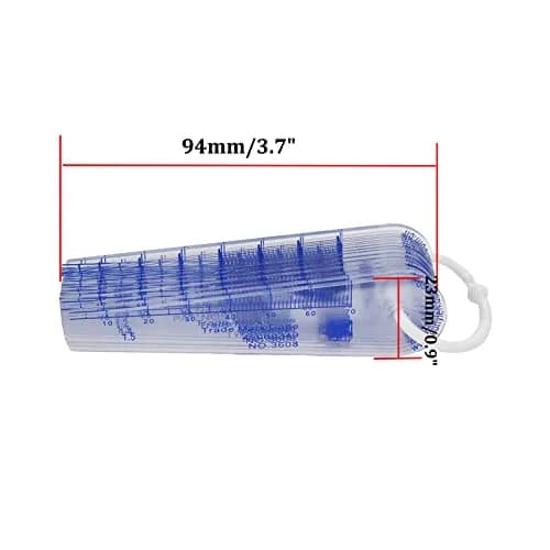 Rannb Plastic Feeler Gauge 0.05mm to 2mm Metric Gap Measuring Tool 20 Leaf | Precision Measurement for Slots and Holes thumbnail 2