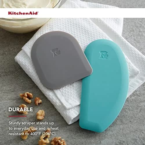 KitchenAid Gourmet Bowl Scraper Set of 2 | Heat-Resistant Silicone & Nylon for All Surfaces thumbnail 6