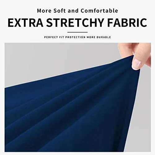 Easy-Going Waterproof Oversized Sofa Cover for 3 Cushion Sofas | 4-Piece Set, Navy, Fits 86-108 Inch thumbnail 7