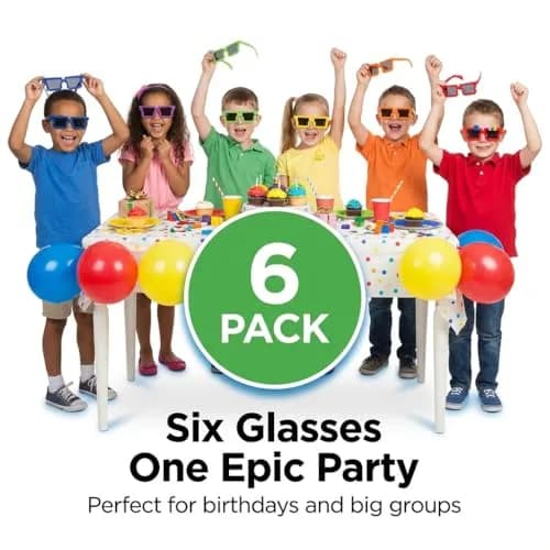 Bedwina Building Blocks Sunglasses (6-Pack) Neon Kids Party Favors | Creative DIY Design thumbnail 2