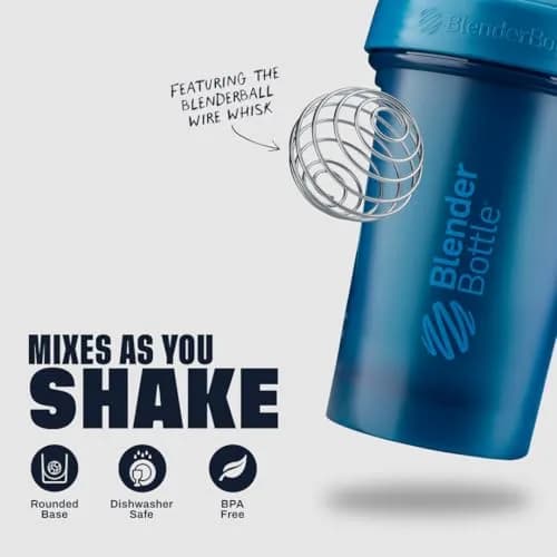 BlenderBottle Classic V2 Shaker Bottle 828 ml (28 oz) Ocean Blue | Leakproof Mixing for Protein & Smoothies thumbnail 3