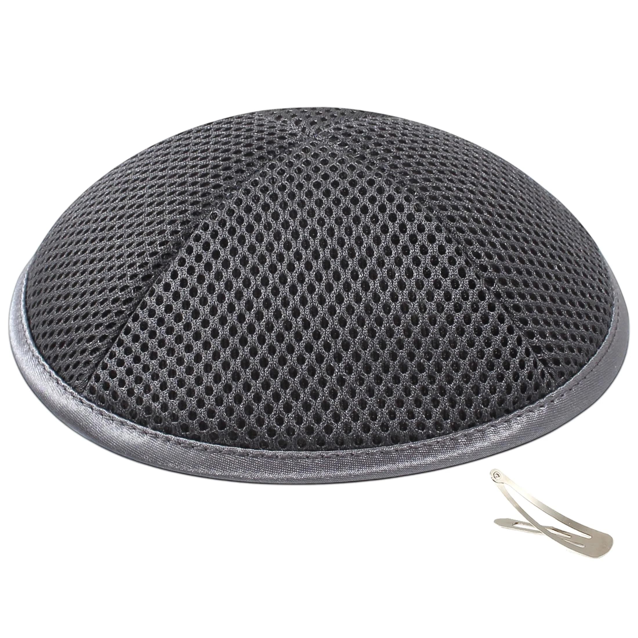 Zion Judaica Deluxe Mesh Kippah 6.25" (16 cm) | Royal Blue for Events & Everyday Use — Dark Grey