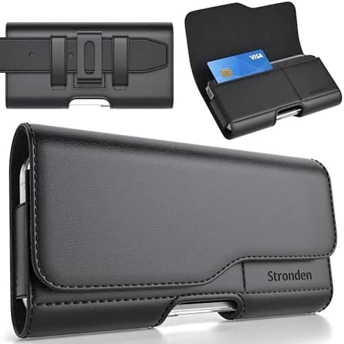 Stronden Leather Holster for iPhone 16 Plus, 15 Pro Max, 15 Plus, 14 Pro Max, 14 Plus, 13 Pro Max, 12 Pro Max, 11 Pro Max | Magnetic Closure, Card Slot thumbnail 1