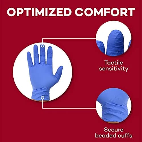 Dealmed Nitrile Exam Gloves Purple X-Small (200 Count) | Latex-Free, Powder-Free, Ambidextrous thumbnail 4
