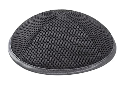 Zion Judaica Ltd Gray 12 Pack Mesh Kippahs for Religious Events and Occasions Prayer Skullcap Kippas Sports Fabric Yarmulkes Bar and Bat Mitzvah Kipas Wedding Yamakas (12, Dark Grey) thumbnail 3