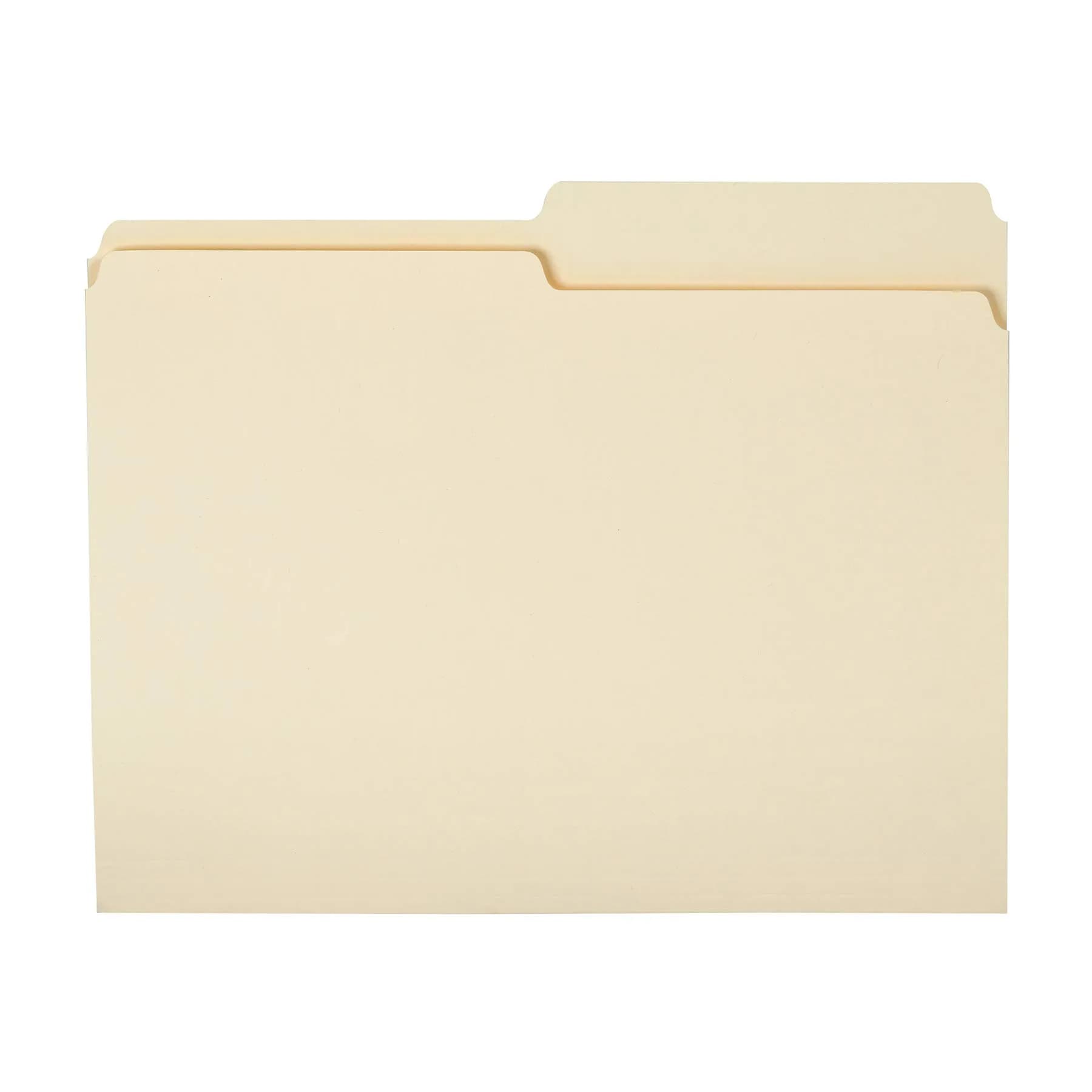 Amazon Basics Manila File Folders Letter Size 1/2 Tab 36-Pack | Professional Organization for Office and School - main product image