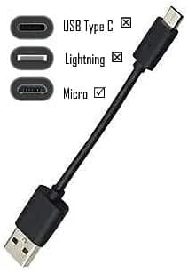 ienza Micro USB Charge Cable 23cm (9") for Earbud Cases | Replaces Short USB Cables for Older Models thumbnail 4
