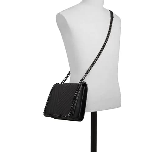 ALDO Women's Medium Greenwald Quilted Crossbody Bag Black | 30cm (11.7") x 19cm (7.4") thumbnail 7