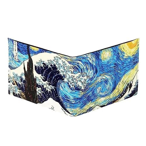 SUPERVEK Starry Wave Tyvek RFID Blocking Bifold Wallet | 13cm (5.1in) x 20cm (7.9in) x 1cm (0.4in) thumbnail 1