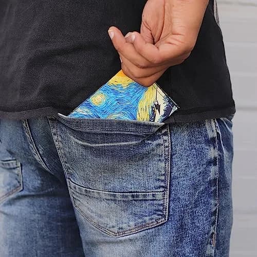 SUPERVEK Starry Wave Tyvek RFID Blocking Bifold Wallet | 13cm (5.1in) x 20cm (7.9in) x 1cm (0.4in) thumbnail 8