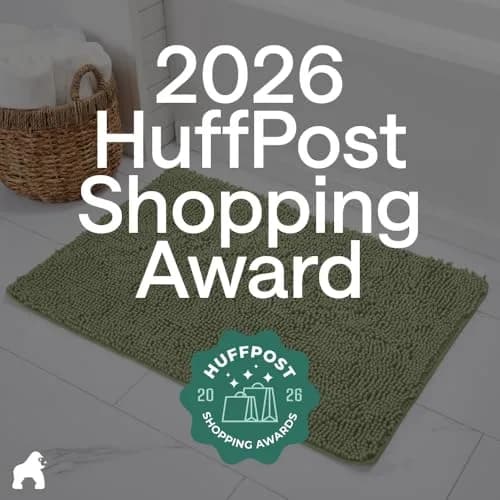 Gorilla Grip Bath Rug Mat for Bathroom 48x24 in Sage Green | Ultra Absorbent Chenille, Quick Dry, Textured Rubber Backing thumbnail 6