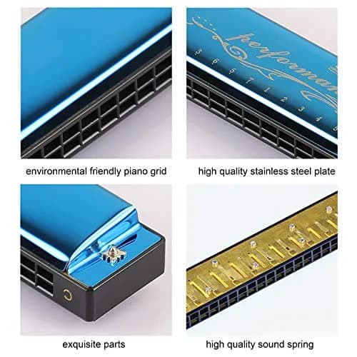 EastyGold Harmonica Mouthorgan 24 Hole C Key | Polyphonic Diatonic Instrument for Blues & Jazz thumbnail 6
