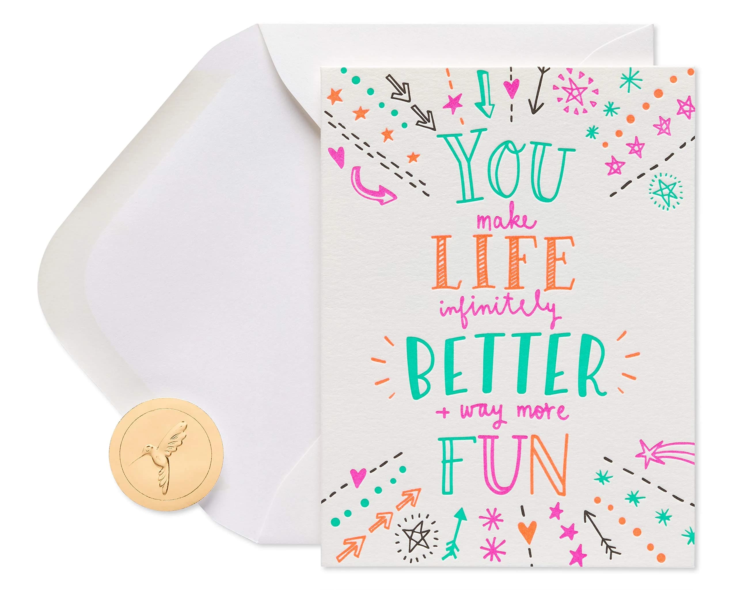 Papyrus Orchid Blank Card for Her 15.2 cm x 11.4 cm | Floral Embellished Design — ‎You Make Life Better