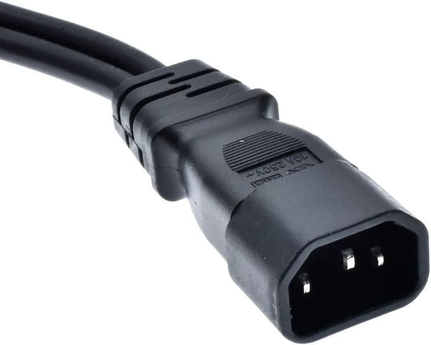 Toptekits C14 to 2xC5 Y Splitter Power Cord 1ft (30cm) | IEC 320 C14 Male to Dual C5 Female Adapter Cable thumbnail 11