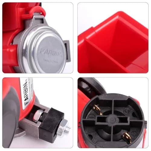 FARBIN 24V Train Horn with Compressor and Wiring Harness | 150dB Loud Air Horn for Trucks and Trains thumbnail 4