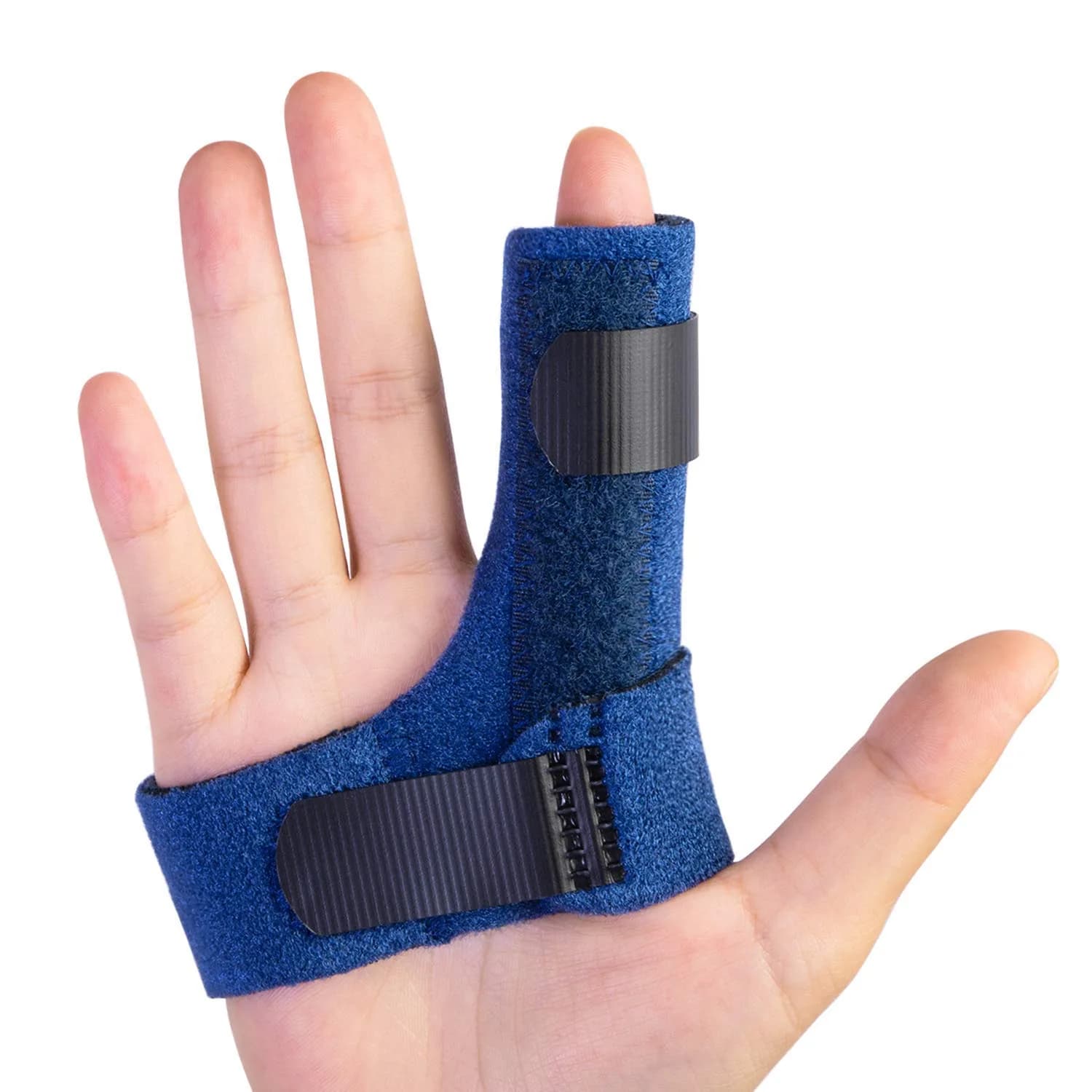 Sumifun Finger Splint Brace for Left/Right Hand, Arthritis Pain Relief, Trigger Finger Immobilizer with 2 Gel Sleeves (Palm Size 6.2-9 inches) - main product image