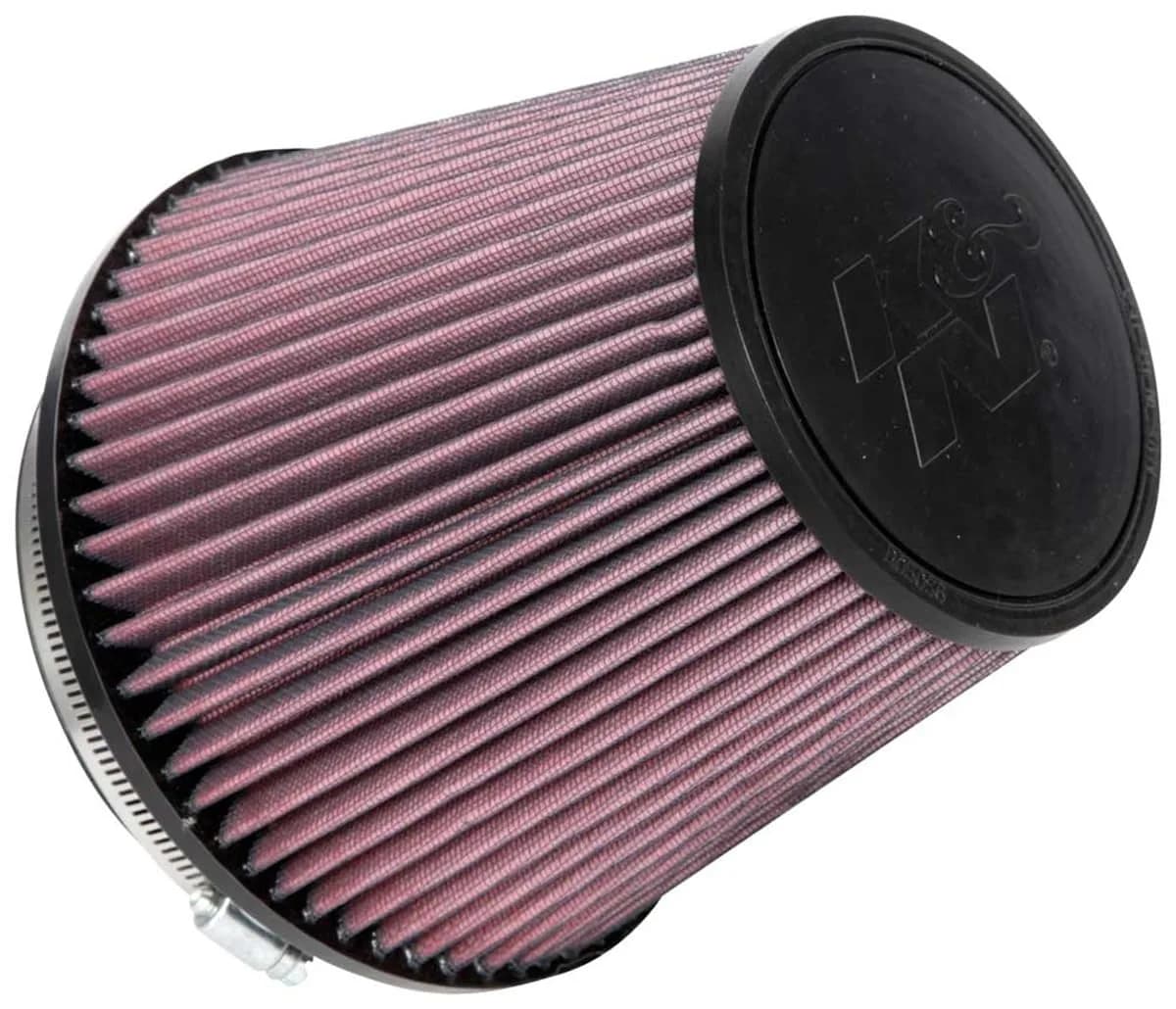 K&N Red High-Flow Universal Clamp-On Air Filter 15.24cm (6 In) | Engineered for Performance - main product image