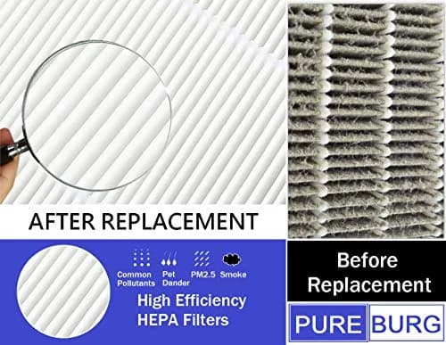 PUREBURG Replacement HEPA Filter for Sharp FP-A80UW 1 Pack | Captures 99.97% PM2.5 Dust & Pollutants thumbnail 6