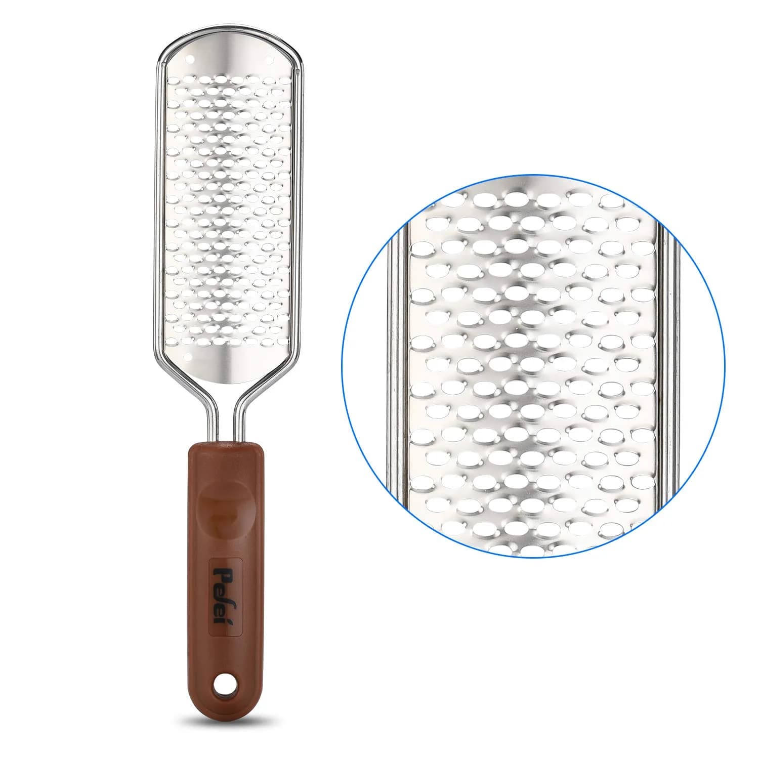 Pefei Pedicure Foot File Stainless Steel Detachable Foot Scrubber | Hard Skin Remover for Wet & Dry Feet - main product image