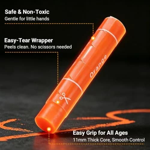 KOKUYO Highlighter Crayons, 10 Colors, KE-AC30 | Fluorescent Gel Crayons for Art & Illustration thumbnail 3
