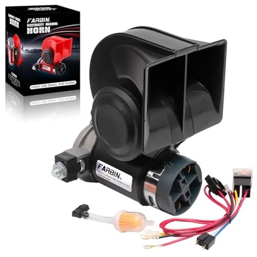 FARBIN 24V Air Horn with Compressor 150dB | Universal Fit for Trucks, Buses, Trains thumbnail 1