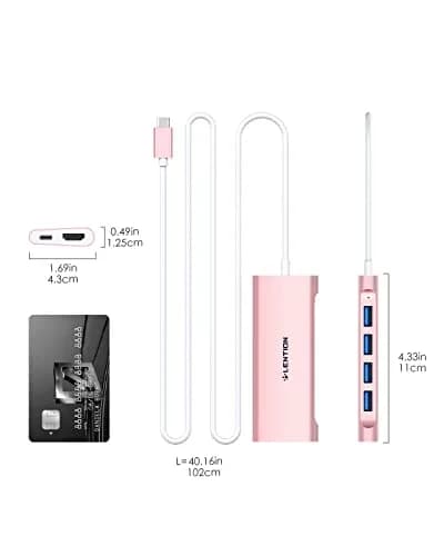 LENTION 3.3ft USB C Hub with 4K HDMI & 100W PD | Multiport Connectivity for Modern Laptops thumbnail 6