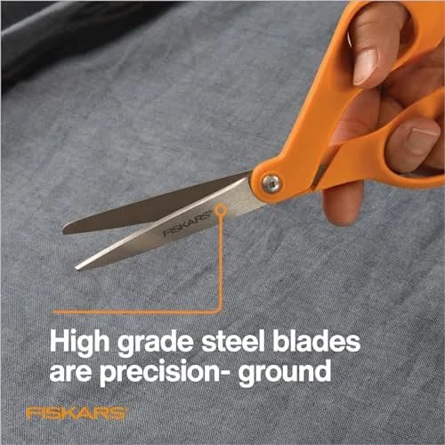 Fiskars Petite Original Orange-Handled Fabric Scissors 7 Inch (17.78 cm) | Precision Cutting for Sewing & Crafts thumbnail 3