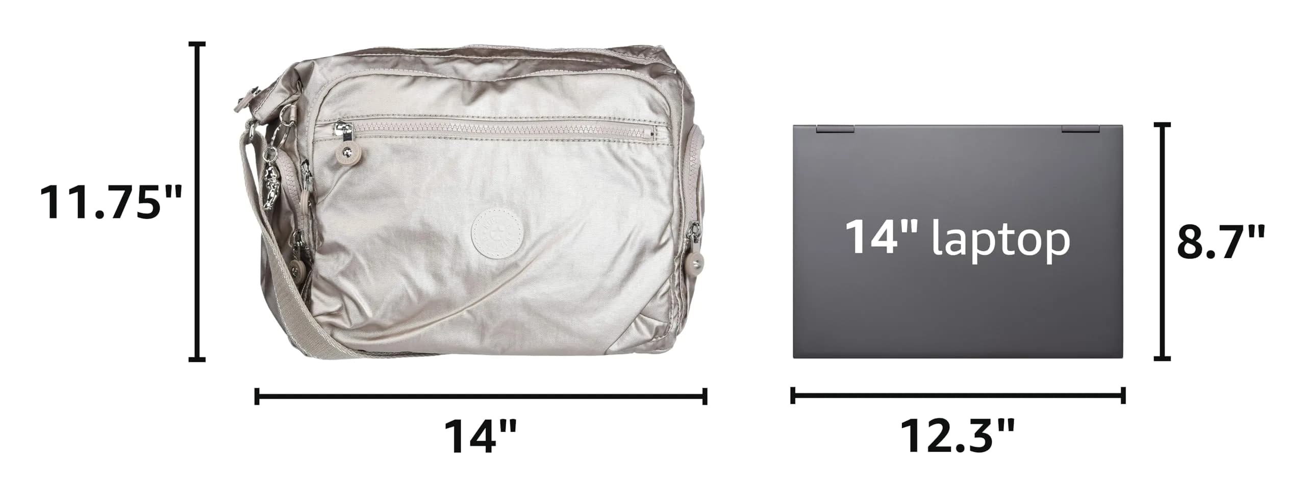 Kipling Women's Gabbie Crossbody Bag Metallic Glow | 12L (0.43kg) Lightweight Everyday Purse thumbnail 2