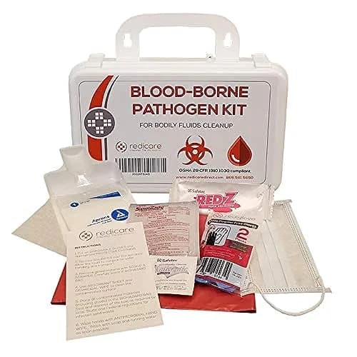 Redicare Bloodborne Pathogen Cleanup Kit 11-Piece Set | OSHA Compliant Biohazard Spill Response thumbnail 1