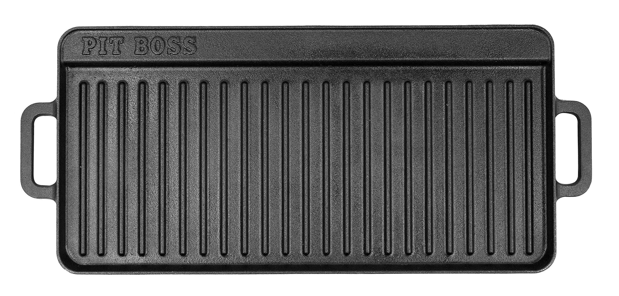 Pit Boss 10"x20" Cast Iron Griddle | Reversible, Re-seasoned, Durable - main product image