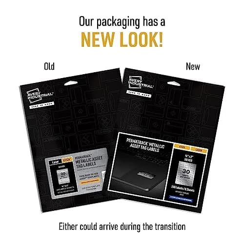 Avery Metallic Asset Tag Labels 3/4" x 2" | 240 Waterproof Labels for Laser Printers thumbnail 2
