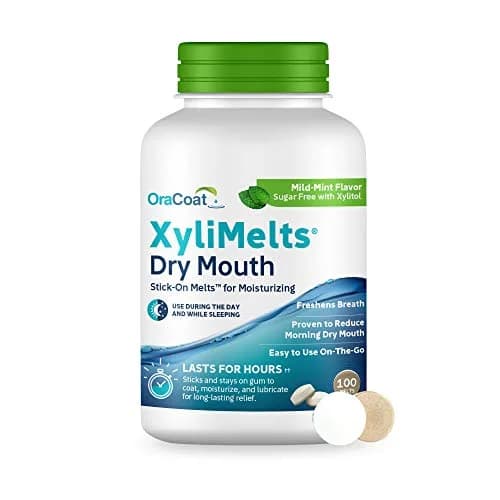 Oracoat XyliMelts Dry Mouth Relief Discs Mild Mint 100 Count | Medication for Dry Mouth Symptoms thumbnail 1