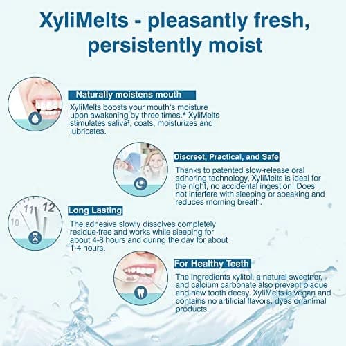 Oracoat XyliMelts Dry Mouth Relief Discs Mild Mint 100 Count | Medication for Dry Mouth Symptoms thumbnail 5