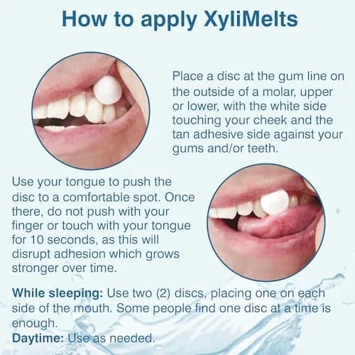Oracoat XyliMelts Dry Mouth Relief Discs Mild Mint 100 Count | Medication for Dry Mouth Symptoms thumbnail 2