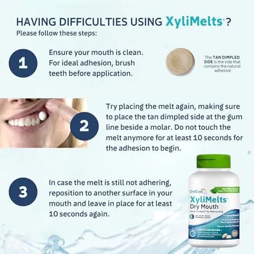 Oracoat XyliMelts Dry Mouth Relief Discs Mild Mint 100 Count | Medication for Dry Mouth Symptoms thumbnail 3