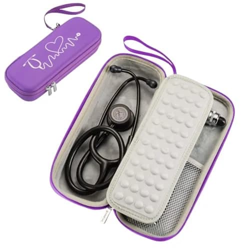 Caseling Hard Stethoscope Case Purple | Fits Littmann Classic III, Cardiology IV, MDF Acoustica, Nurse Accessories thumbnail 1