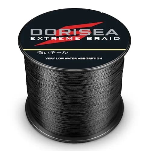 Dorisea Extreme Braid 40lb/0.32mm Black Braided Fishing Line 100m (109 Yards) | Zero Stretch Superline thumbnail 2
