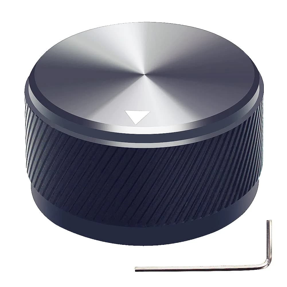 mxuteuk Black Aluminum Alloy Potentiometer Control Knob 6mm | Durable, Long-Life Guitar Accessory