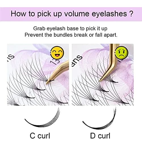 NAGARAKU Premade Fans Eyelash Extensions 11mm | 6D Volume, C & D Curl, Fluffy Matte Black, 320 Fans thumbnail 3