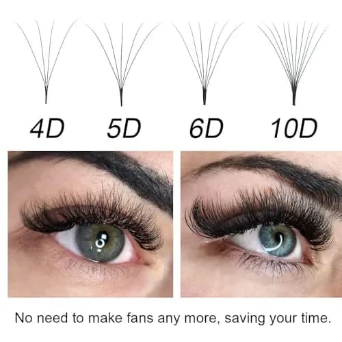 NAGARAKU Premade Volume Fans 6D 0.07 C 15mm 320 Fans Matte Black | Professional Salon Lash Extensions thumbnail 4