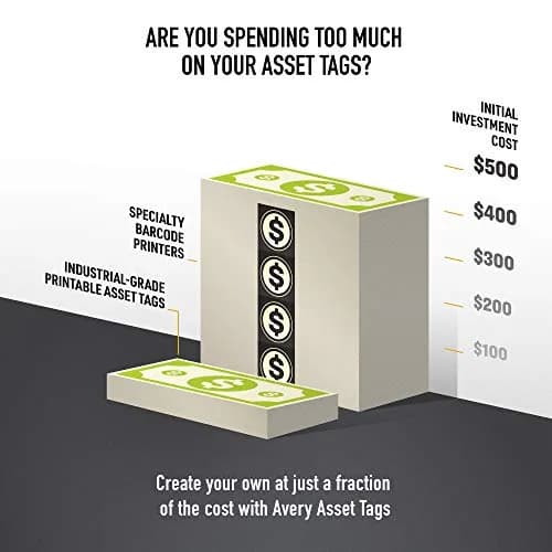 Avery White Asset Tag Labels 3/4" x 1-1/2" (320 Labels) | Waterproof & Chemical Resistant thumbnail 4