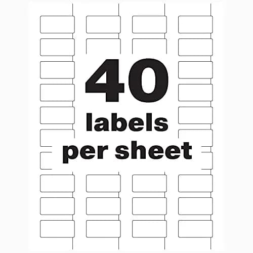 Avery White Asset Tag Labels 3/4" x 1-1/2" (320 Labels) | Waterproof & Chemical Resistant thumbnail 6