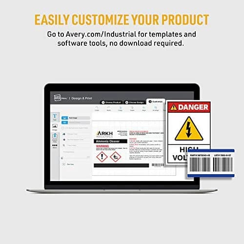 Avery White Asset Tag Labels 3/4" x 1-1/2" (320 Labels) | Waterproof & Chemical Resistant thumbnail 3